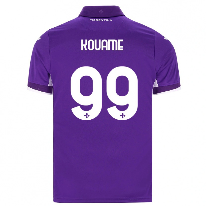 Danxen Criança Camisola Christian Kouame #99 Roxo Branco Rosa Principal 2026/27 Camisa