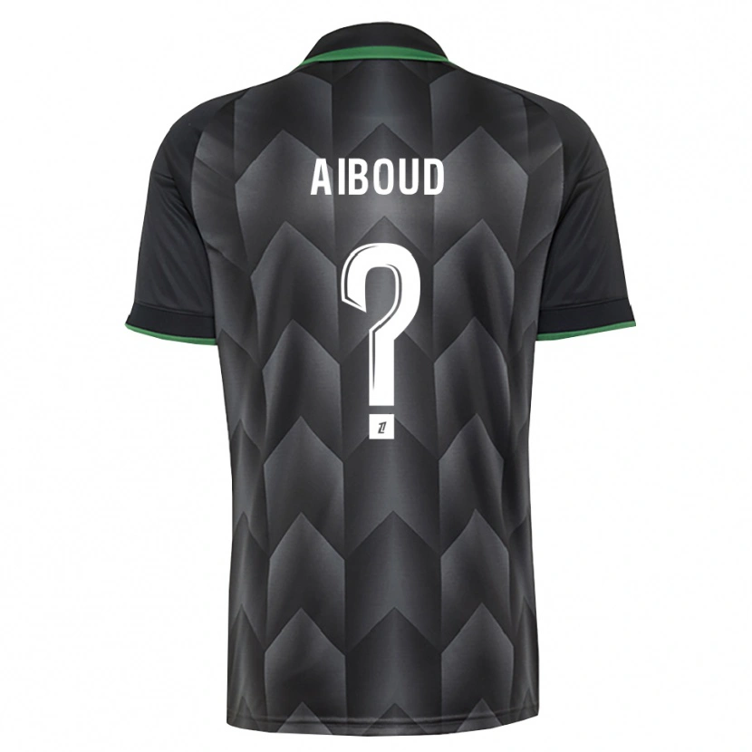 Danxen Criança Camisola Rayan Aiboud #0 Branco Preto Verde Alternativa 2026/27 Camisa