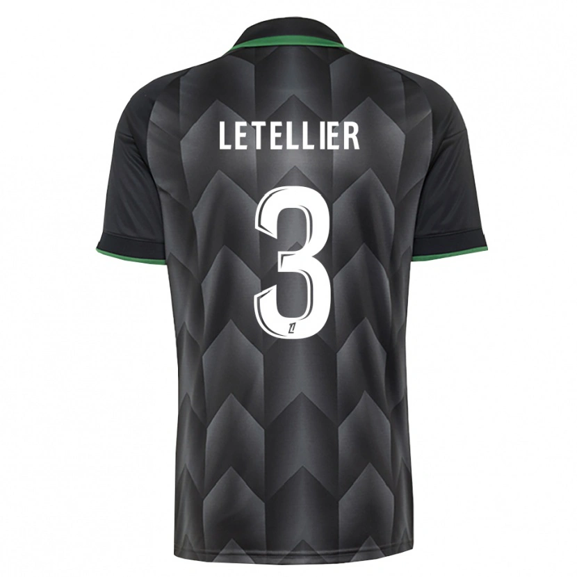Danxen Criança Camisola Trévor Letellier #3 Branco Preto Verde Alternativa 2026/27 Camisa