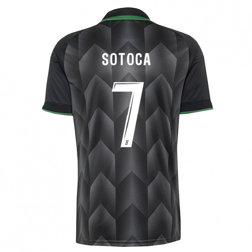 Danxen Criança Camisola Florian Sotoca #7 Branco Preto Verde Alternativa 2026/27 Camisa