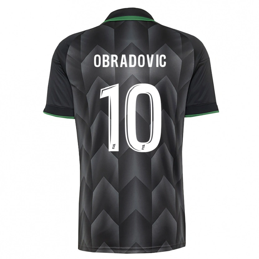 Danxen Criança Camisola Ognjen Obradovic #10 Branco Preto Verde Alternativa 2026/27 Camisa
