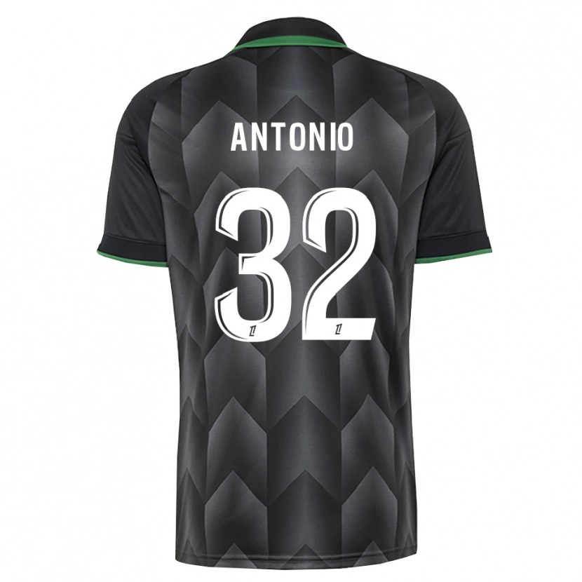 Danxen Criança Camisola Kyllian Antonio #32 Branco Preto Verde Alternativa 2026/27 Camisa