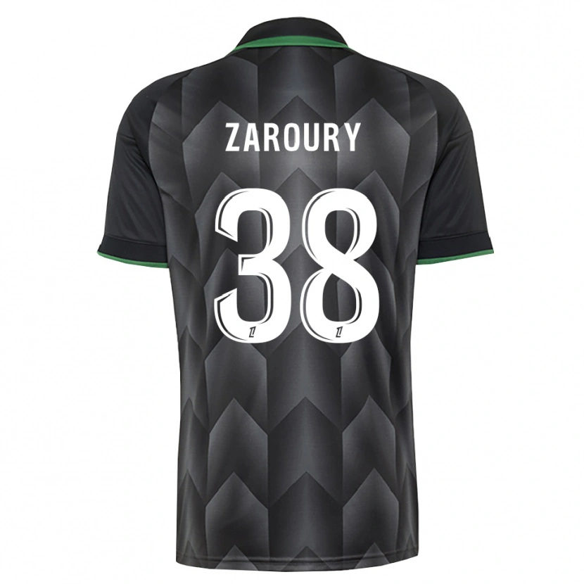 Danxen Criança Camisola Anass Zaroury #38 Branco Preto Verde Alternativa 2026/27 Camisa