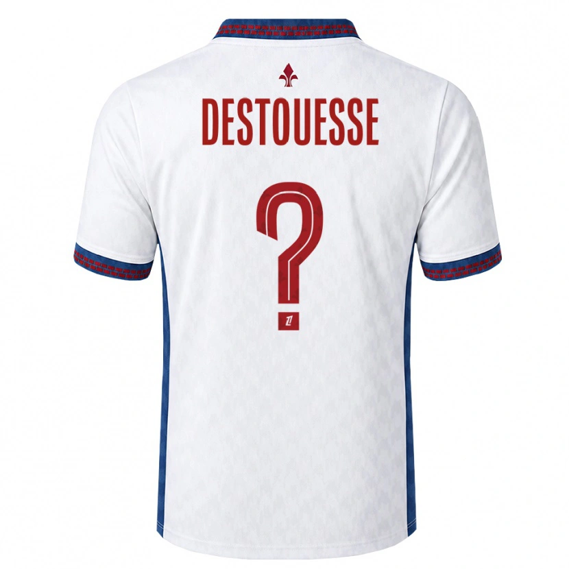 Danxen Criança Camisola Guilhem Destouesse #0 Vermelho Branco Azul Alternativa 2026/27 Camisa