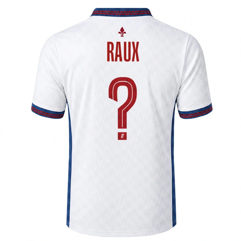 Danxen Criança Camisola Jules Raux #0 Vermelho Branco Azul Alternativa 2026/27 Camisa