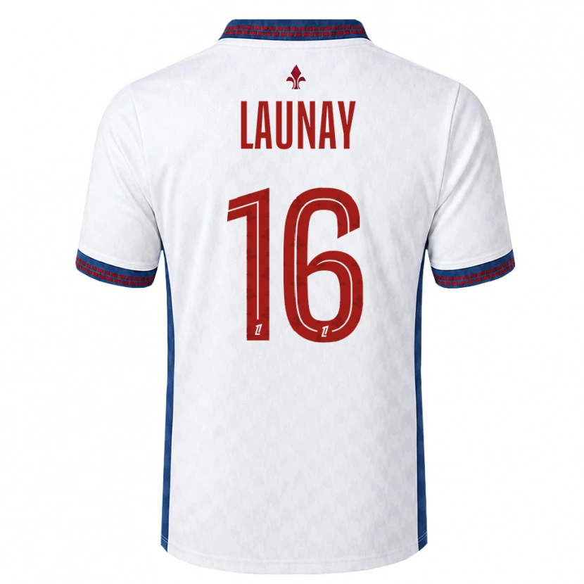 Danxen Criança Camisola Elisa Launay #16 Vermelho Branco Azul Alternativa 2026/27 Camisa