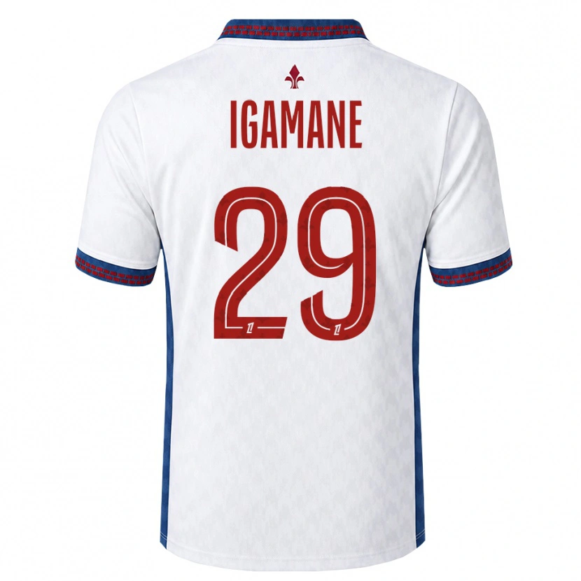 Danxen Criança Camisola Hamza Igamane #29 Vermelho Branco Azul Alternativa 2026/27 Camisa