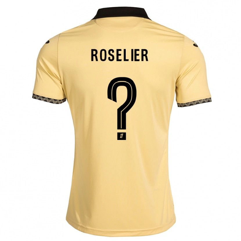 Danxen Criança Camisola Nathan Roselier #0 Branco Navajo Preto Alternativa 2026/27 Camisa