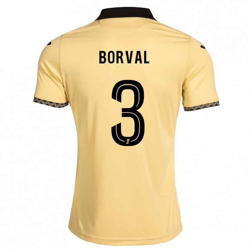 Danxen Criança Camisola Cyril Borval #3 Branco Navajo Preto Alternativa 2026/27 Camisa