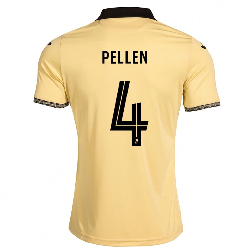 Danxen Criança Camisola Louise Pellen #4 Branco Navajo Preto Alternativa 2026/27 Camisa
