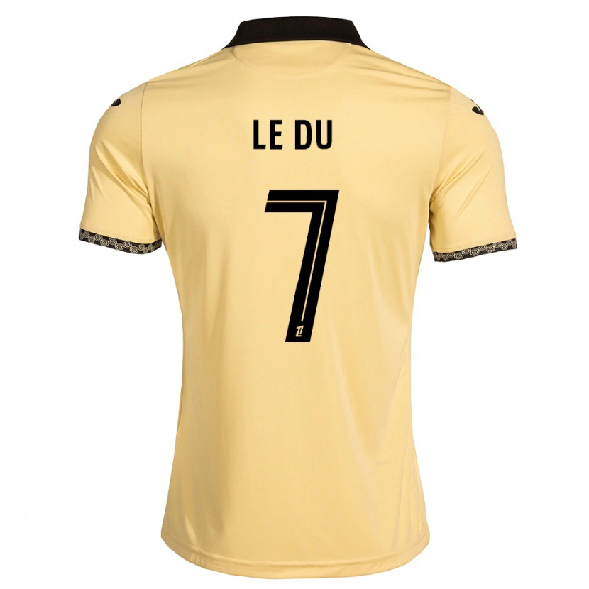 Danxen Criança Camisola Océane Le Du #7 Branco Navajo Preto Alternativa 2026/27 Camisa