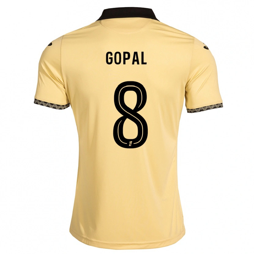 Danxen Criança Camisola Julie Gopal #8 Branco Navajo Preto Alternativa 2026/27 Camisa