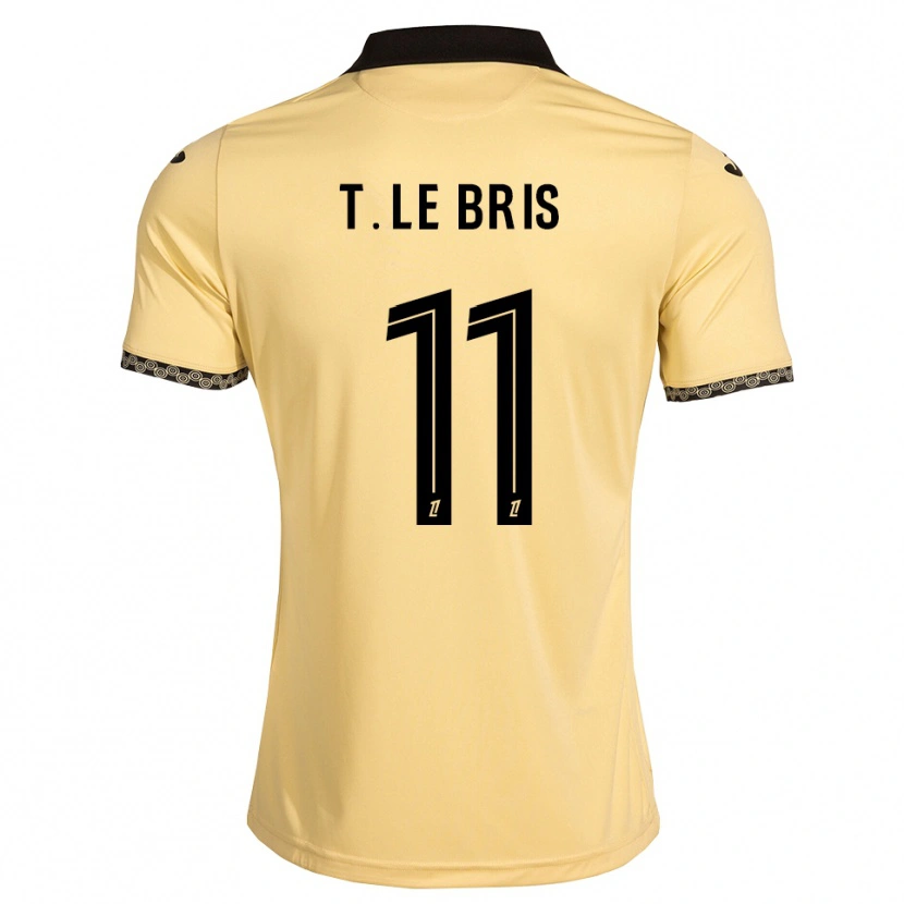 Danxen Criança Camisola Théo Le Bris #11 Branco Navajo Preto Alternativa 2026/27 Camisa