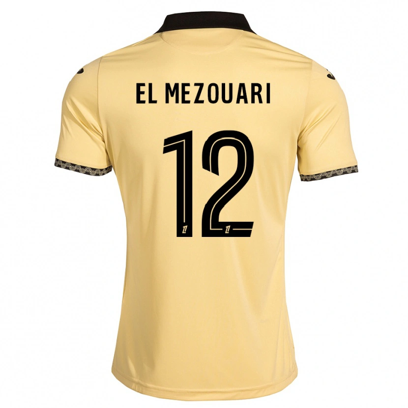 Danxen Criança Camisola Salah-Dine El Mezouari #12 Branco Navajo Preto Alternativa 2026/27 Camisa