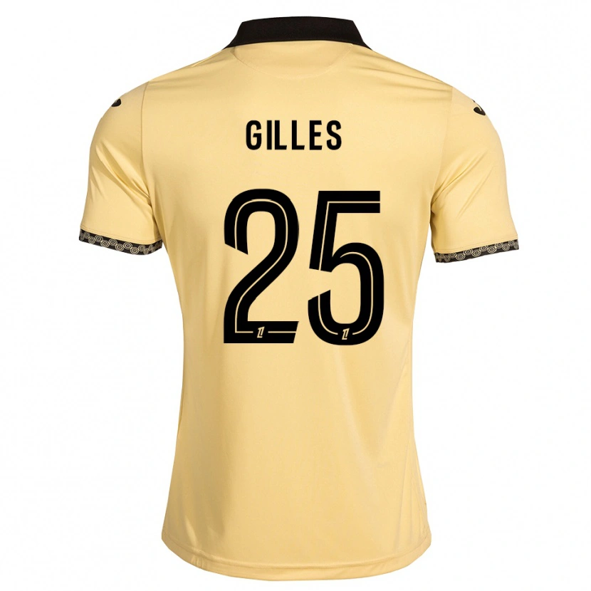 Danxen Criança Camisola Elodie Gilles #25 Branco Navajo Preto Alternativa 2026/27 Camisa