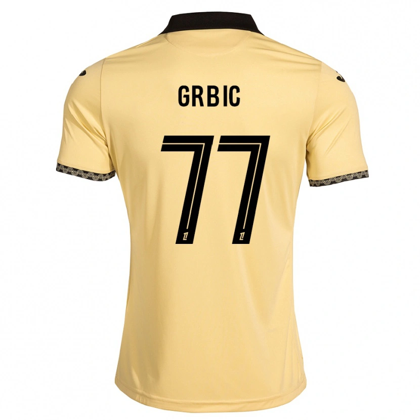 Danxen Criança Camisola Adrian Grbic #77 Branco Navajo Preto Alternativa 2026/27 Camisa