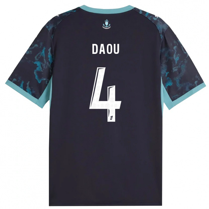 Danxen Criança Camisola Raimane Daou #4 Turquesa Pálida Branco Preto Alternativa 2026/27 Camisa