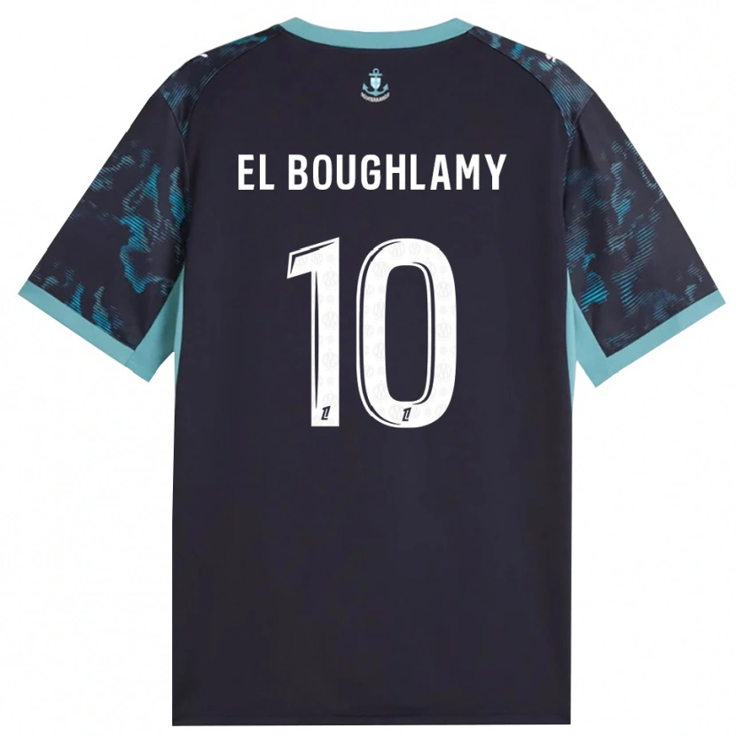 Danxen Criança Camisola Adam El Boughlamy #10 Turquesa Pálida Branco Preto Alternativa 2026/27 Camisa