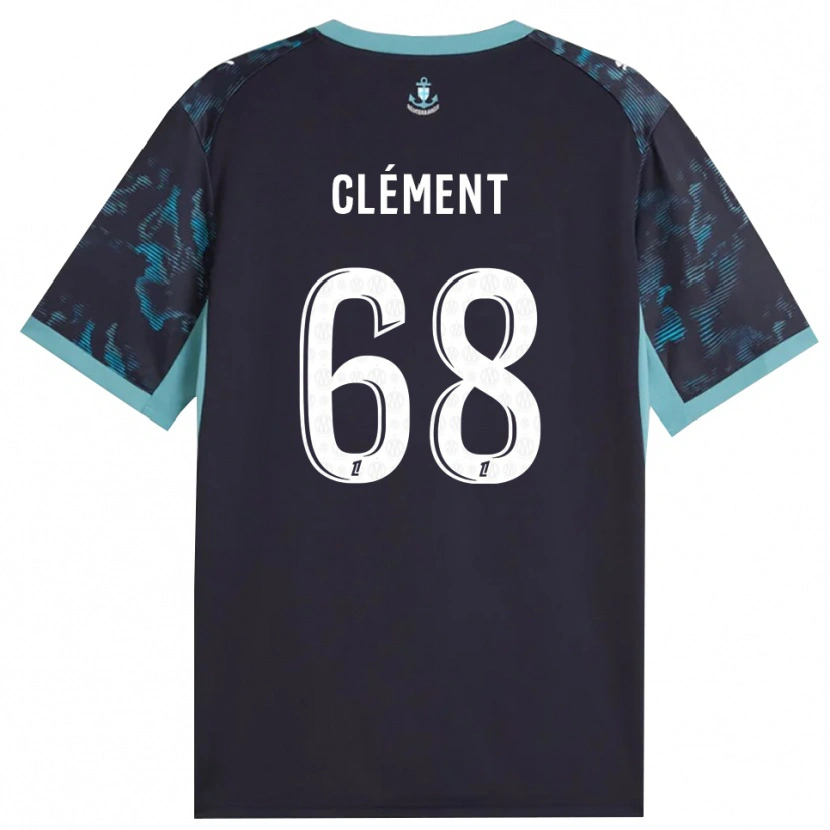 Danxen Criança Camisola Mathis Clément #68 Turquesa Pálida Branco Preto Alternativa 2026/27 Camisa