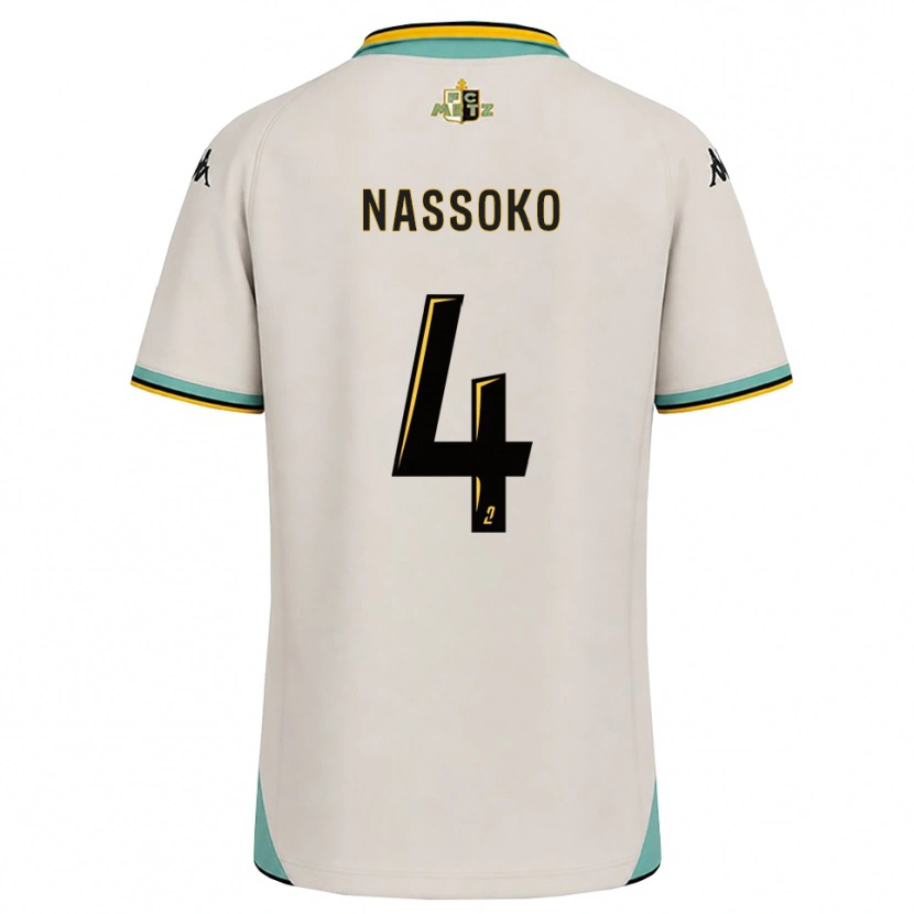 Danxen Criança Camisola Abdoulaye Nassoko #4 Branco Floral Preto Alternativa 2026/27 Camisa