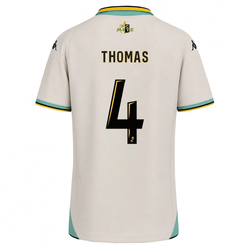 Danxen Criança Camisola Gabriel Thomas #4 Branco Floral Preto Alternativa 2026/27 Camisa