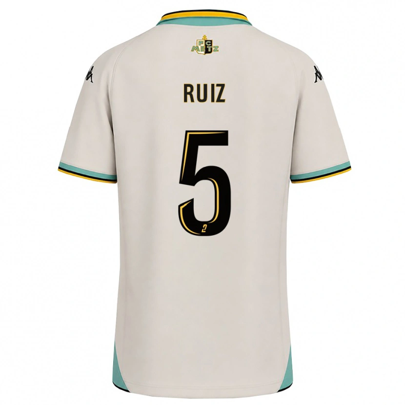 Danxen Criança Camisola Jean Ruiz #5 Branco Floral Preto Alternativa 2026/27 Camisa