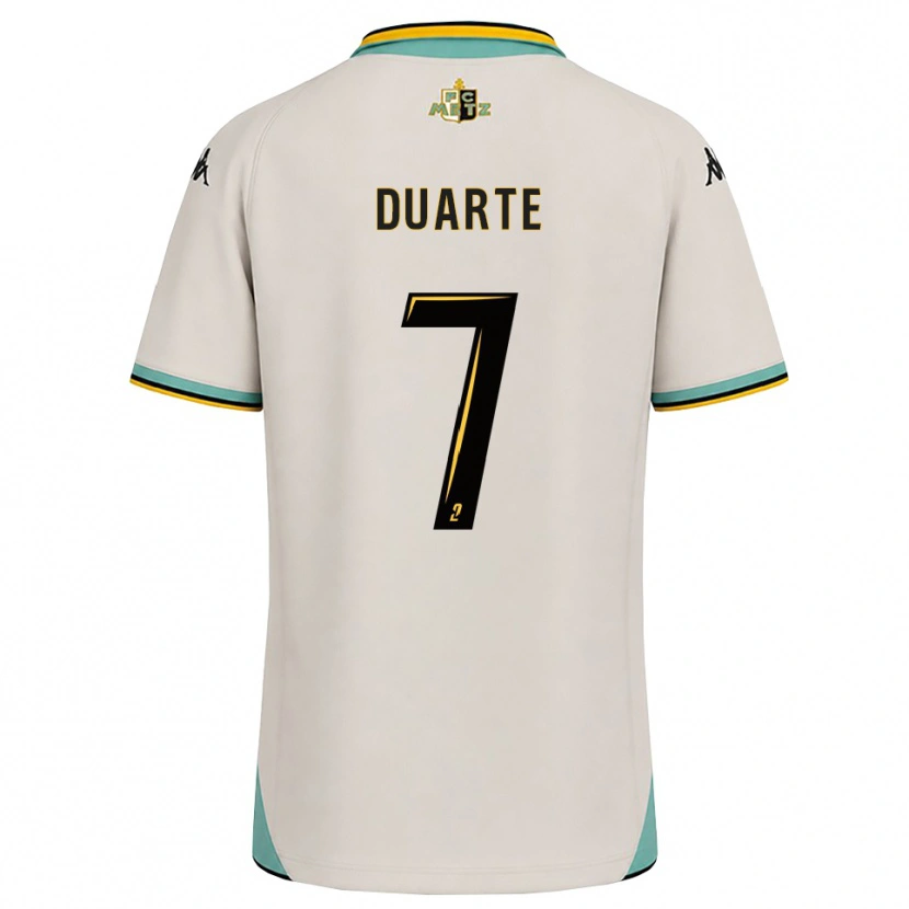 Danxen Criança Camisola Diego Duarte #7 Branco Floral Preto Alternativa 2026/27 Camisa