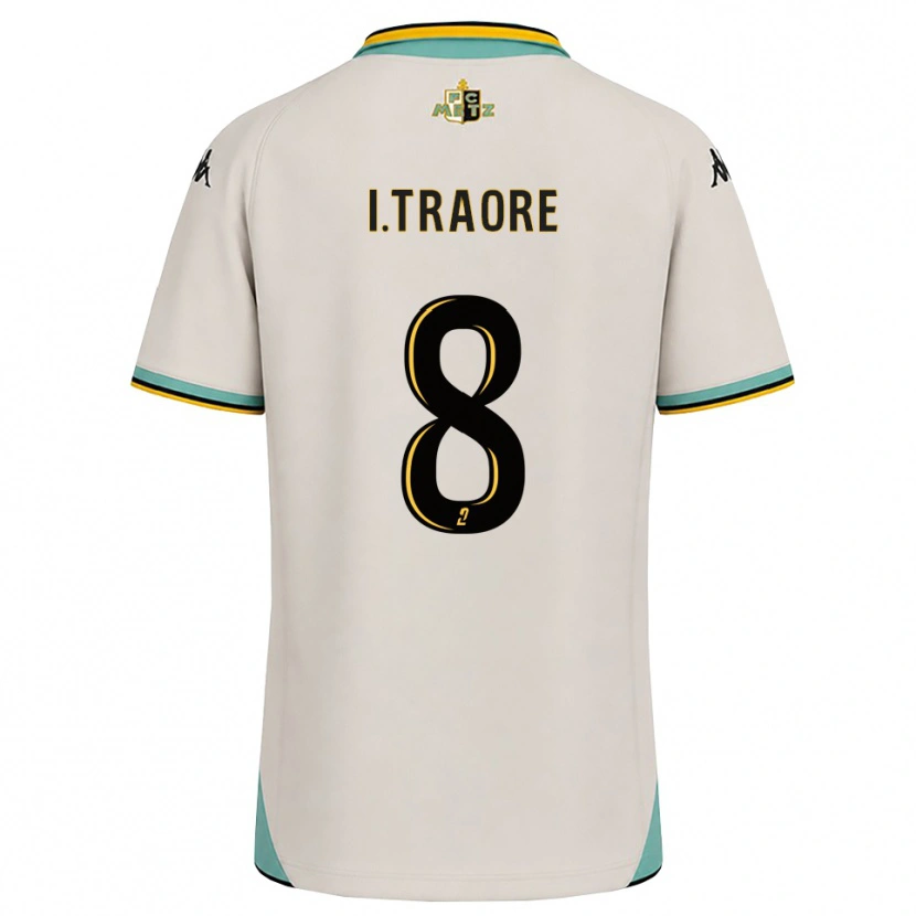 Danxen Criança Camisola Ismaël Traoré #8 Branco Floral Preto Alternativa 2026/27 Camisa
