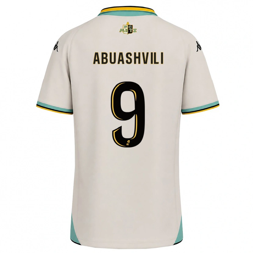 Danxen Criança Camisola Giorgi Abuashvili #9 Branco Floral Preto Alternativa 2026/27 Camisa