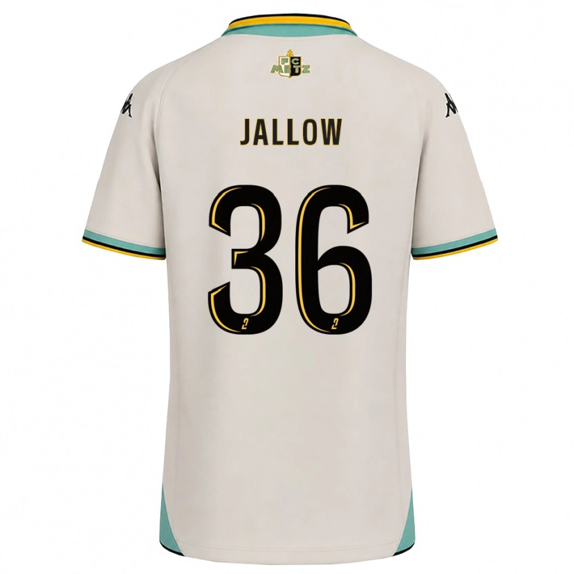 Danxen Criança Camisola Ablie Jallow #36 Branco Floral Preto Alternativa 2026/27 Camisa