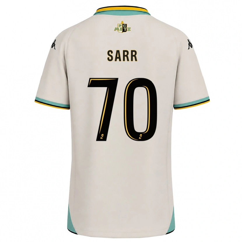 Danxen Criança Camisola Bouna Sarr #70 Branco Floral Preto Alternativa 2026/27 Camisa
