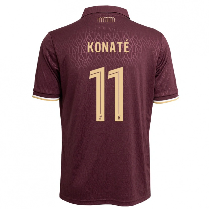 Danxen Criança Camisola Oumar Konaté #11 Marrom Areia De Castanha Alternativa 2026/27 Camisa