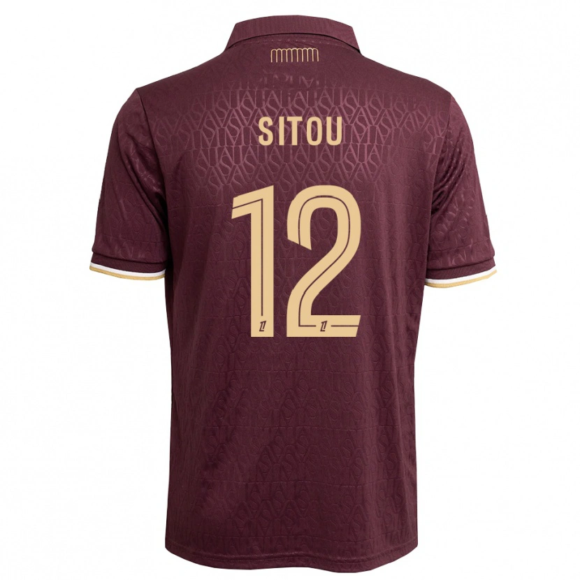 Danxen Criança Camisola Kévin Sitou #12 Marrom Areia De Castanha Alternativa 2026/27 Camisa