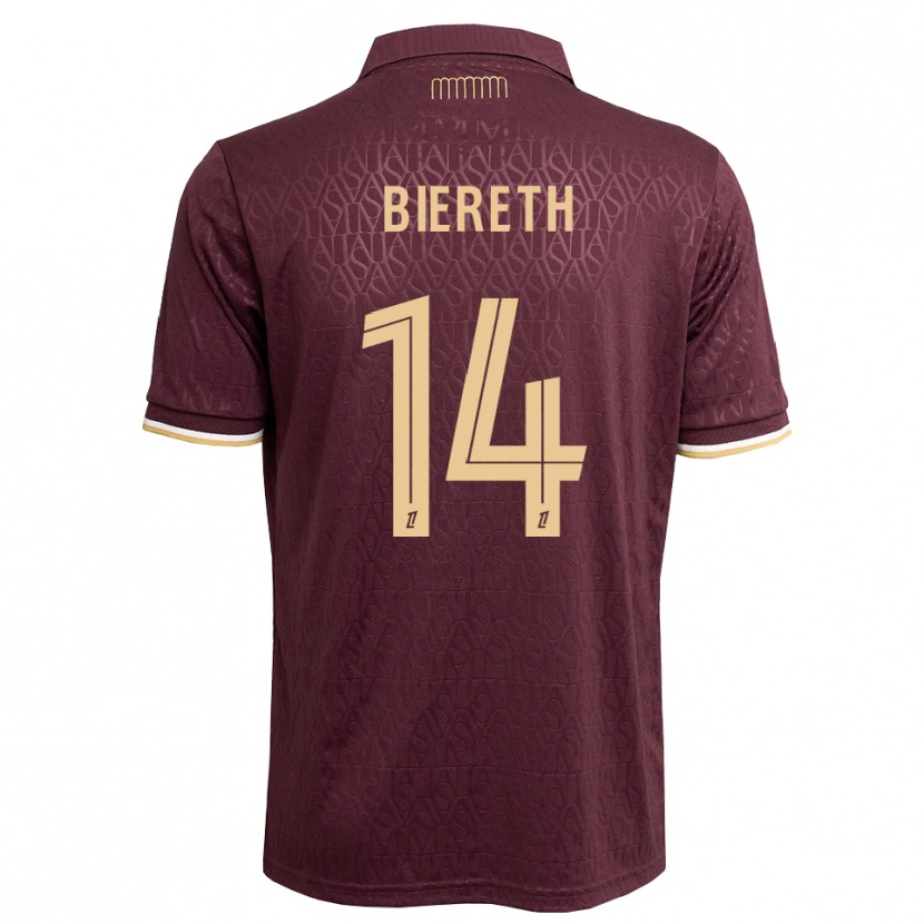 Danxen Criança Camisola Mika Biereth #14 Marrom Areia De Castanha Alternativa 2026/27 Camisa