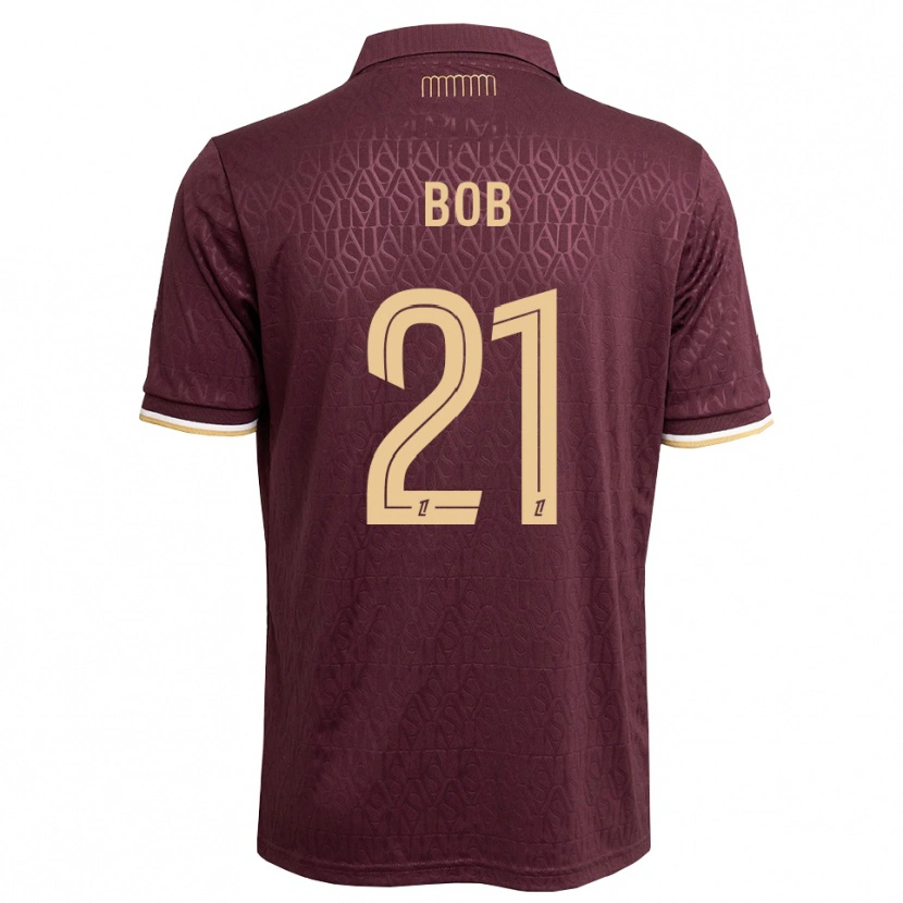 Danxen Criança Camisola Mohamed Bob #21 Marrom Areia De Castanha Alternativa 2026/27 Camisa