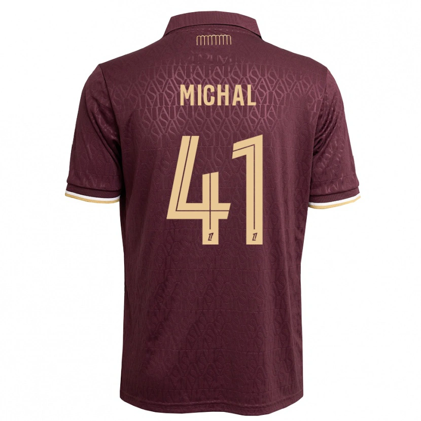 Danxen Criança Camisola Lucas Michal #41 Marrom Areia De Castanha Alternativa 2026/27 Camisa