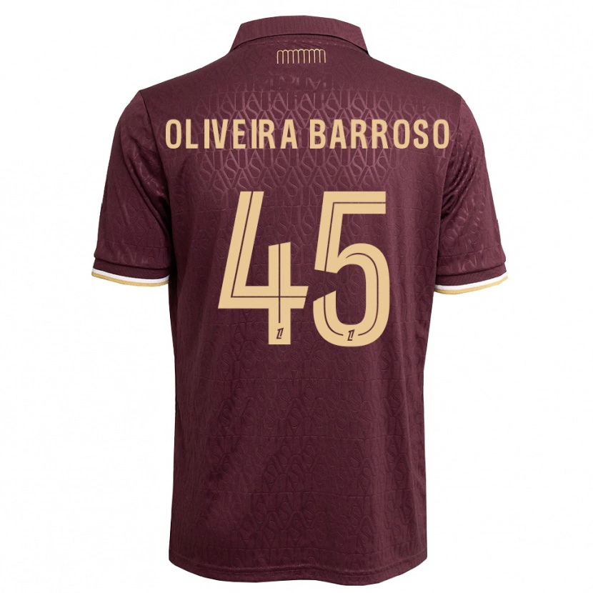 Danxen Criança Camisola Mickael Oliveira Barroso #45 Marrom Areia De Castanha Alternativa 2026/27 Camisa