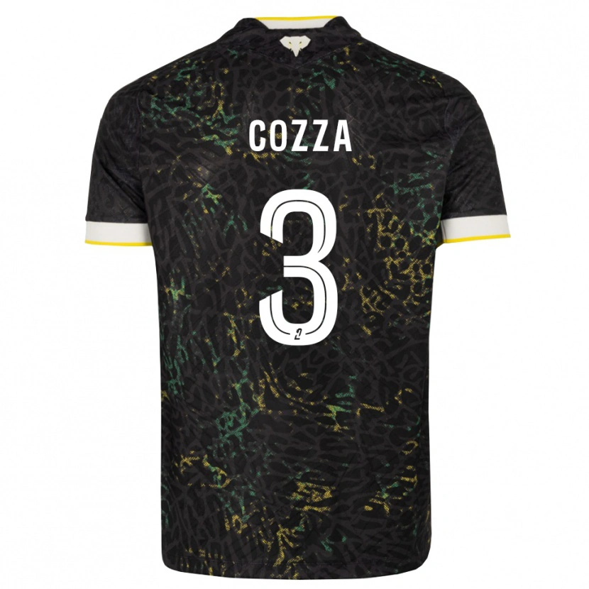 Danxen Criança Camisola Nicolas Cozza #3 Preto Branco Amarelo Alternativa 2026/27 Camisa