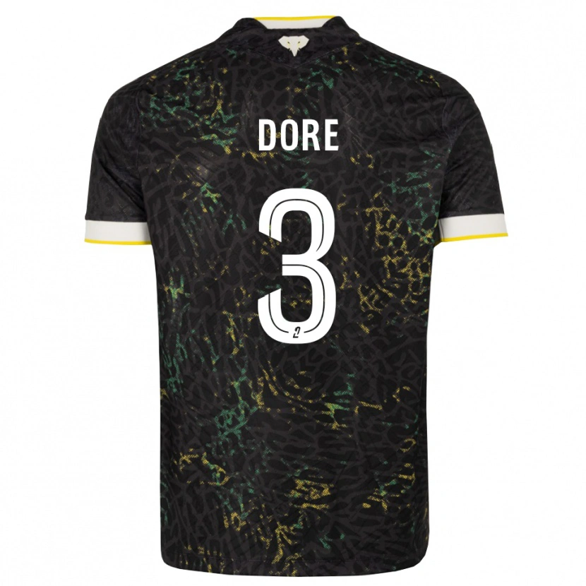 Danxen Criança Camisola Louis Dore #3 Preto Branco Amarelo Alternativa 2026/27 Camisa