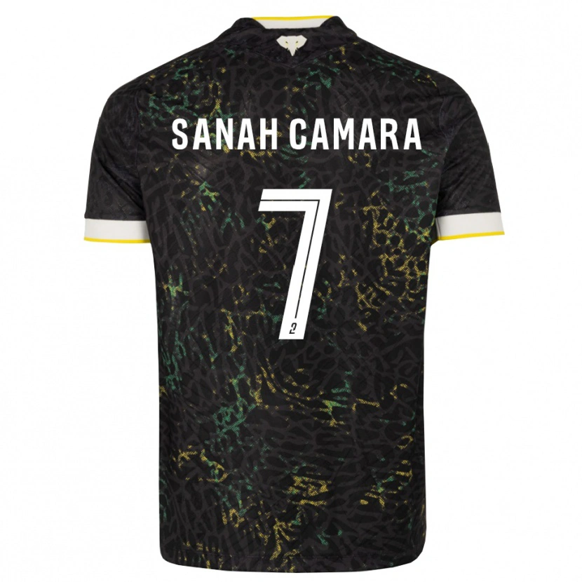 Danxen Criança Camisola Sanah Camara #7 Preto Branco Amarelo Alternativa 2026/27 Camisa
