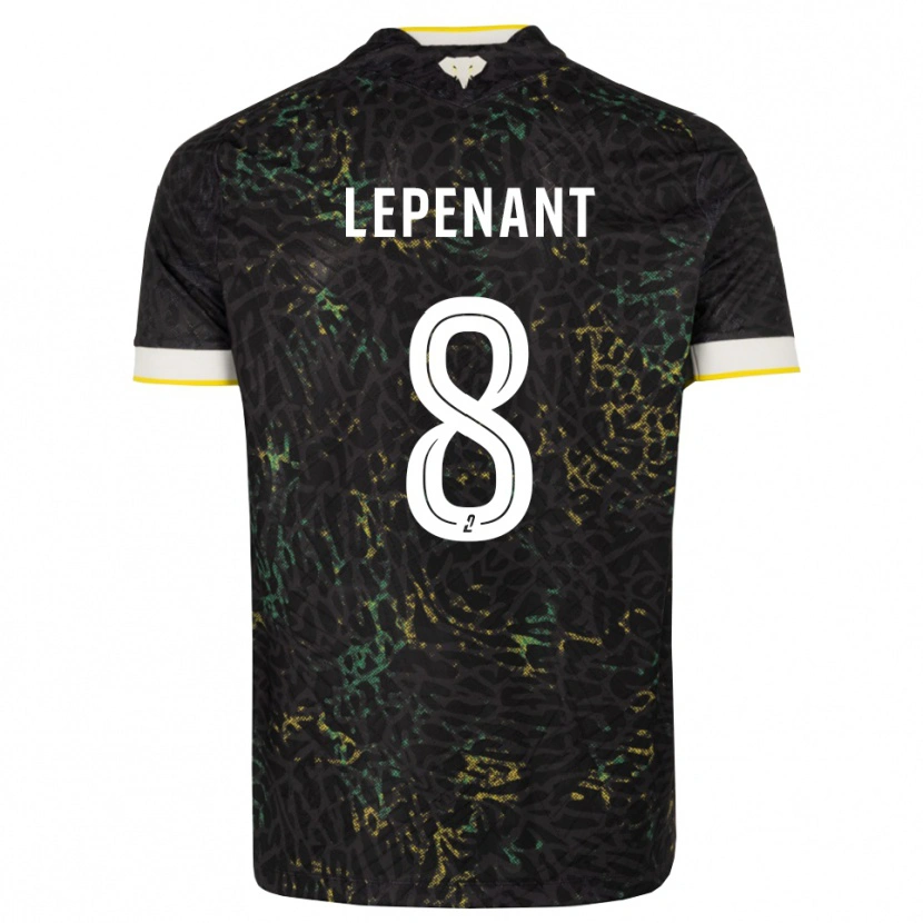 Danxen Criança Camisola Johann Lepenant #8 Preto Branco Amarelo Alternativa 2026/27 Camisa