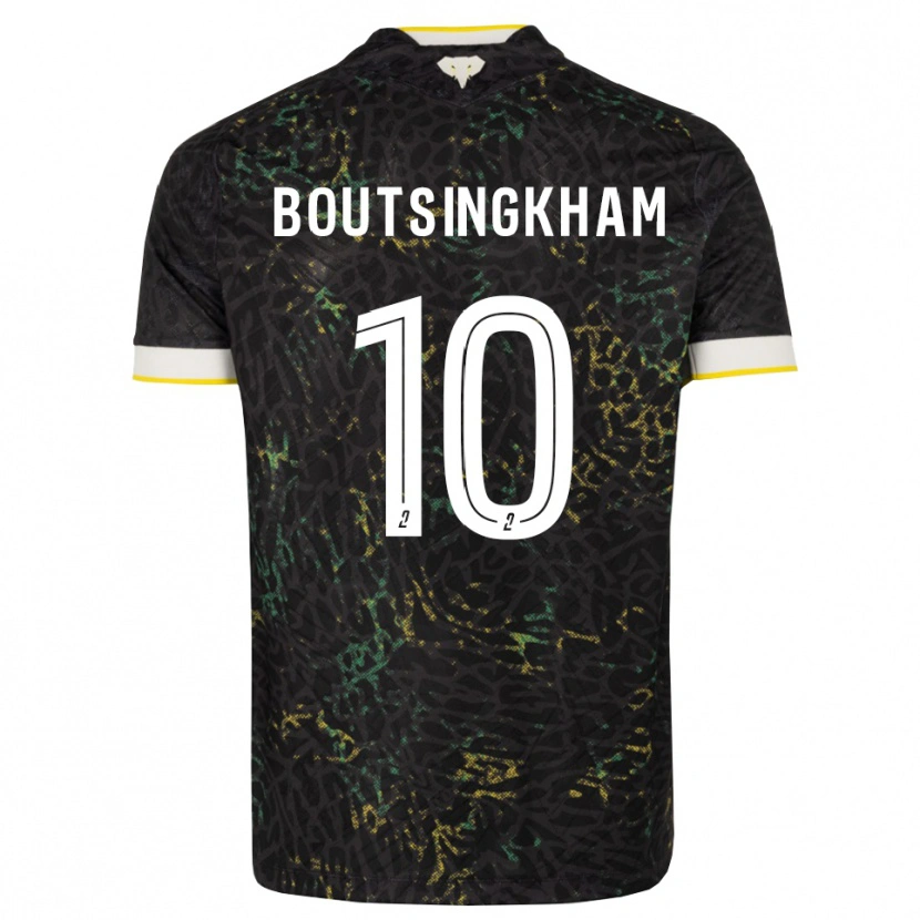 Danxen Criança Camisola Hugo Boutsingkham #10 Preto Branco Amarelo Alternativa 2026/27 Camisa