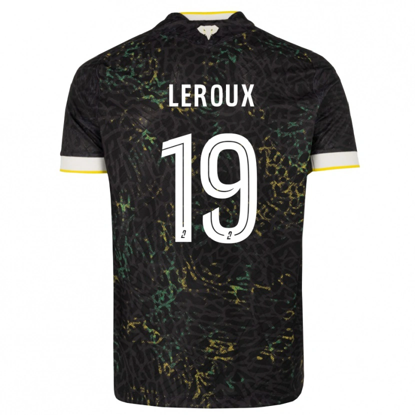 Danxen Criança Camisola Louis Leroux #19 Preto Branco Amarelo Alternativa 2026/27 Camisa