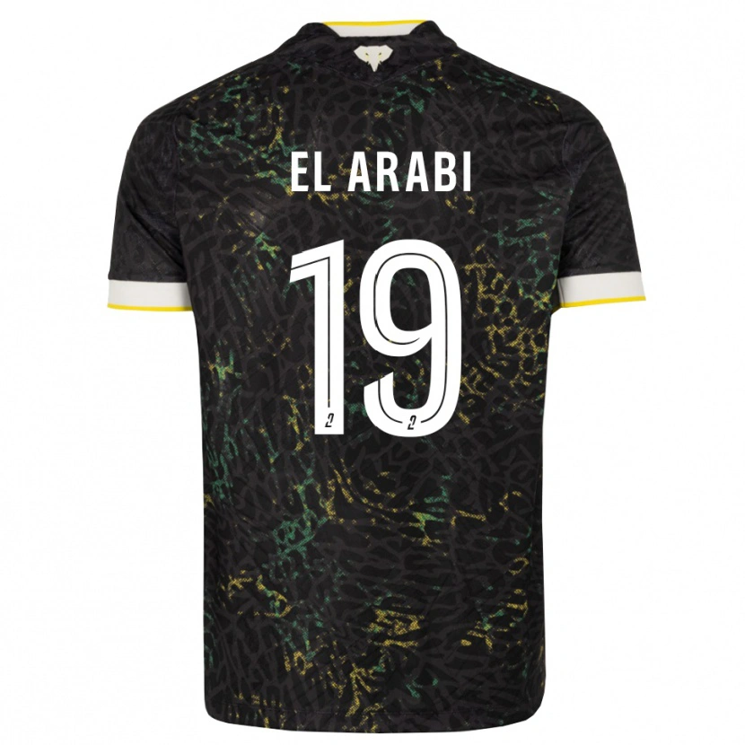 Danxen Criança Camisola Youssef El Arabi #19 Preto Branco Amarelo Alternativa 2026/27 Camisa