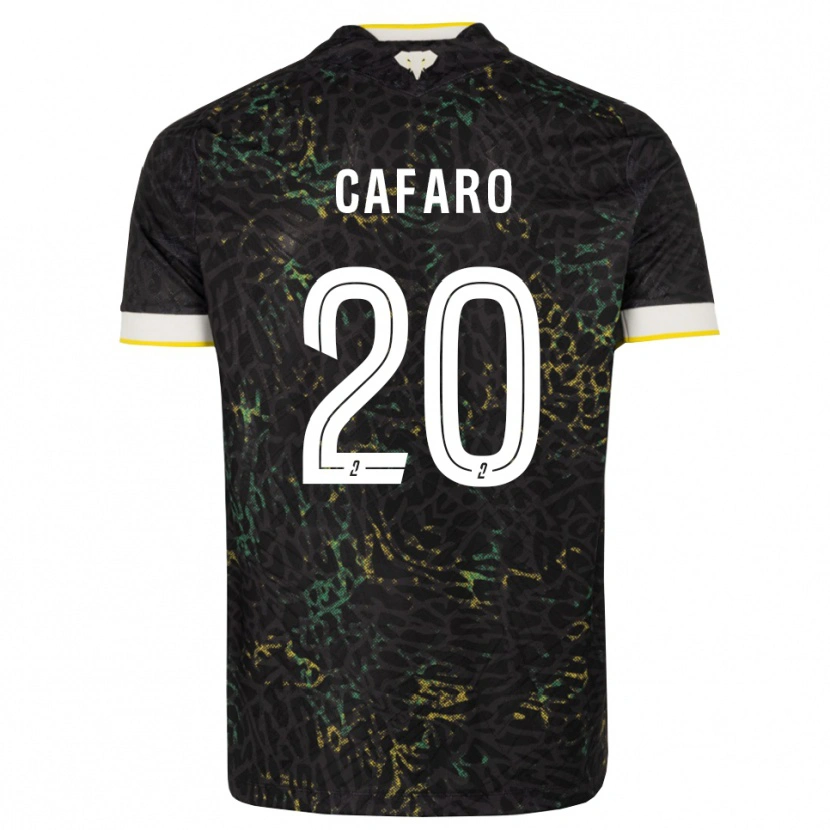 Danxen Criança Camisola Mathieu Cafaro #20 Preto Branco Amarelo Alternativa 2026/27 Camisa