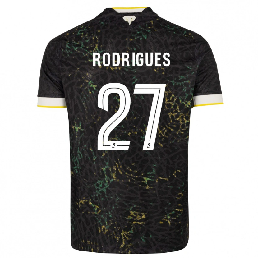 Danxen Criança Camisola Nelly Rodrigues #27 Preto Branco Amarelo Alternativa 2026/27 Camisa