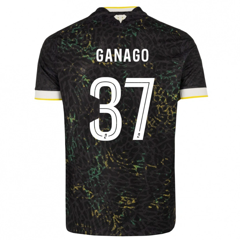 Danxen Criança Camisola Ignatius Ganago #37 Preto Branco Amarelo Alternativa 2026/27 Camisa