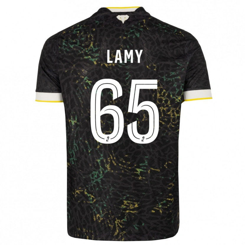 Danxen Criança Camisola Hugo Lamy #65 Preto Branco Amarelo Alternativa 2026/27 Camisa