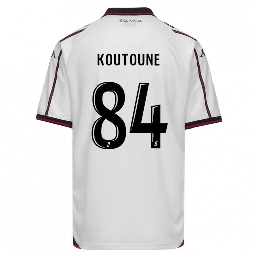 Danxen Criança Camisola Hamza Koutoune #84 Preto Branco Alternativa 2026/27 Camisa