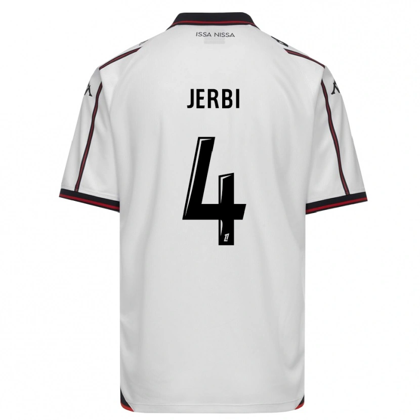 Danxen Criança Camisola Rayan Jerbi #4 Preto Branco Alternativa 2026/27 Camisa